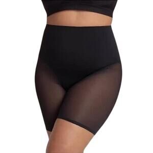 SHAPERMINT Essentials Empower Mesh Shaper Short 52002 Black NWT Medium